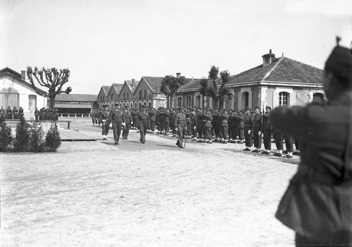 Medal ceremony at Caserne Niel, June 3, 1951