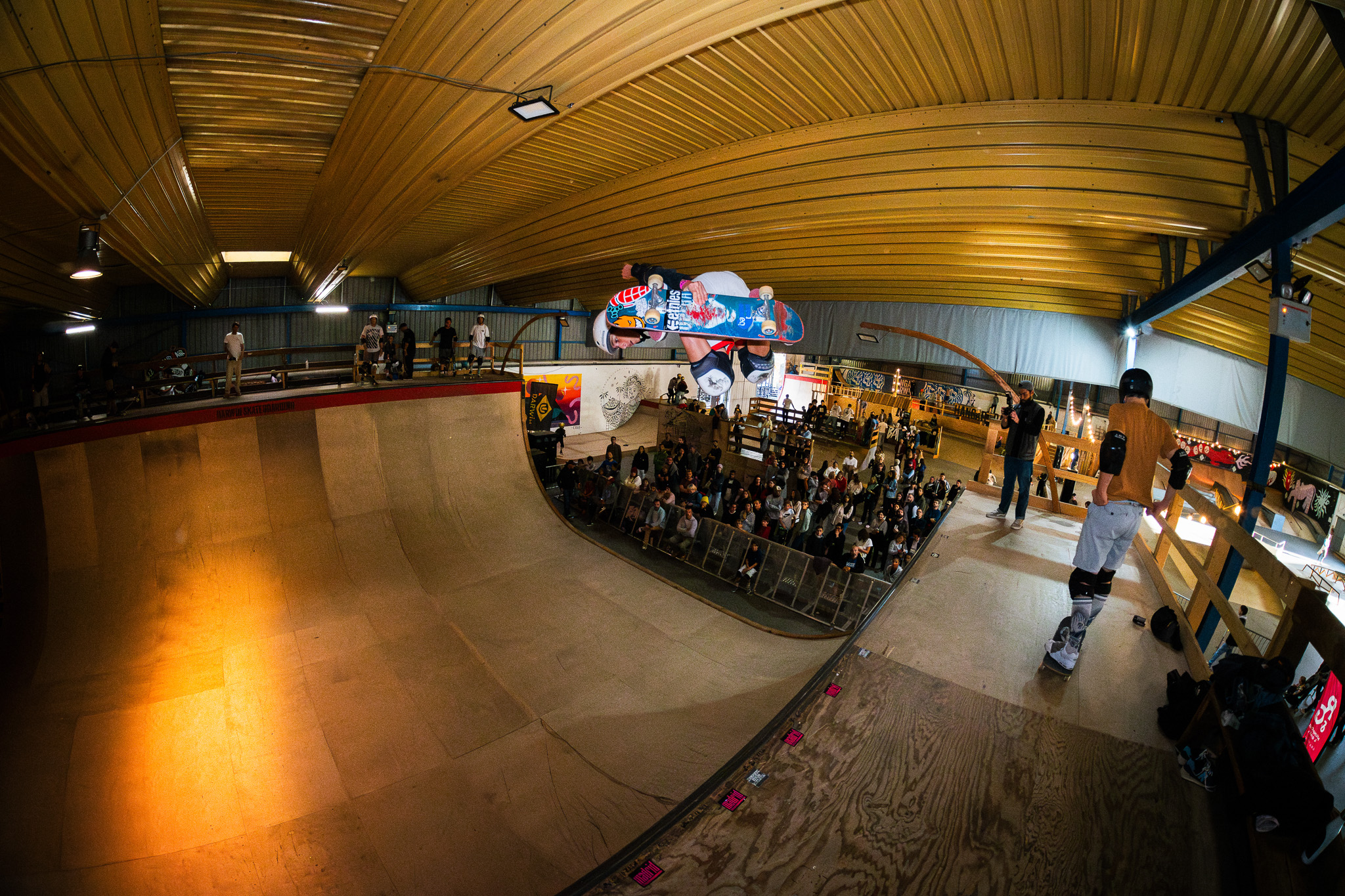 The indoor skatepark at Hangar Darwin